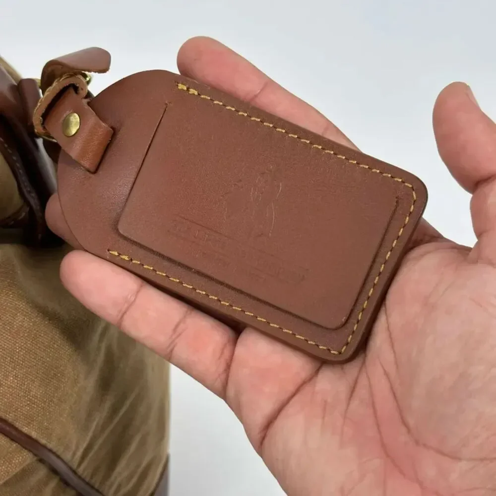 J. Peterman Company Leather & Canvas Safari Bag